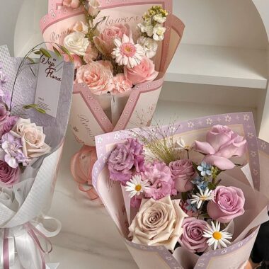 Premium thick floral flower wrapping paper for bouquets