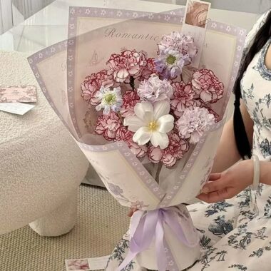 Premium thick floral flower wrapping paper for bouquets