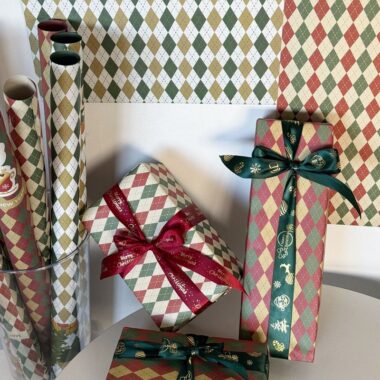 Thick kraft Christmas wrapping paper for eco gift packaging
