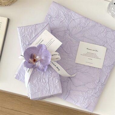 Purple stone texture festival gift wrapping paper decorative style