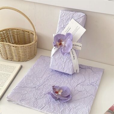 Purple stone texture festival gift wrapping paper decorative style