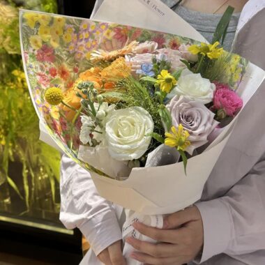 Countryside rapeseed floral decorative flower wrapping paper