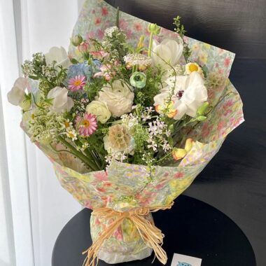 Countryside rapeseed floral decorative flower wrapping paper