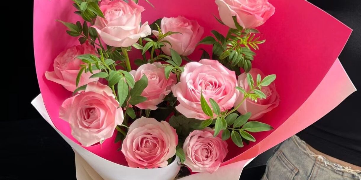 Thick solid color kraft flower wrapping paper for bouquets