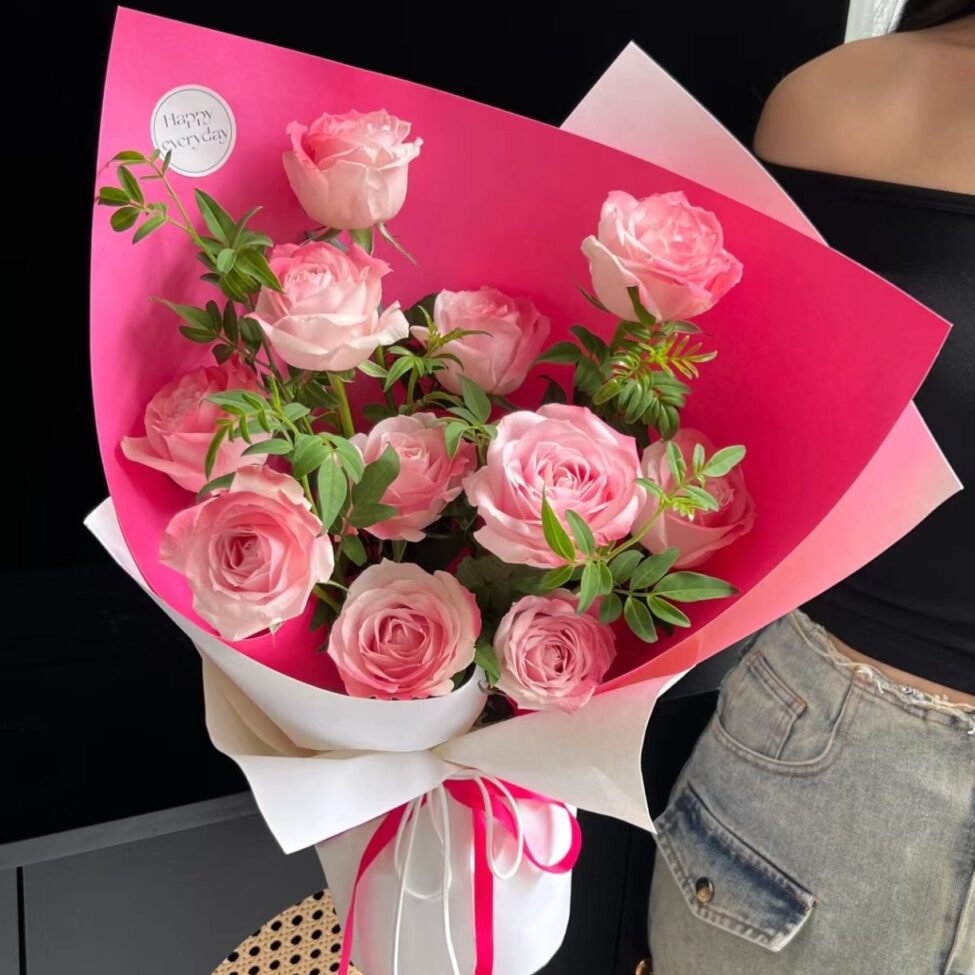 Thick solid color kraft flower wrapping paper for bouquets