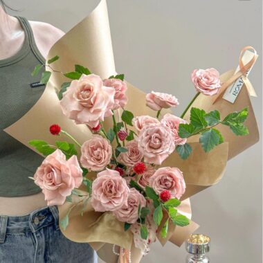 Thick solid color kraft flower wrapping paper for bouquets