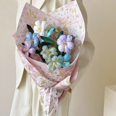 Spring bloom thick florist flower wrapping paper