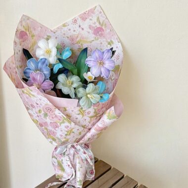 Spring bloom thick florist flower wrapping paper