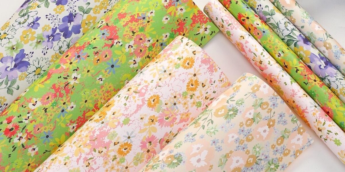 Spring rapeseed floral flower wrapping paper for bouquets