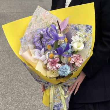 Spring rapeseed floral flower wrapping paper for bouquets