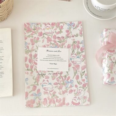 Spring tulip thick kraft gift wrapping paper cute design