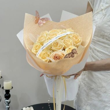 Handmade stone texture crinkled flower wrapping paper