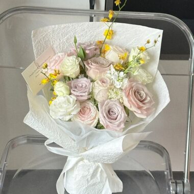 Handmade stone texture crinkled flower wrapping paper