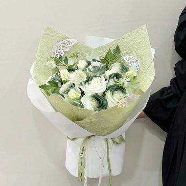 Handmade stone texture crinkled flower wrapping paper