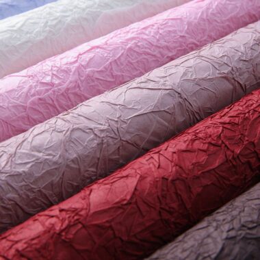 Handmade stone texture crinkled flower wrapping paper