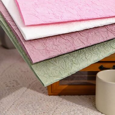 Handmade stone texture crinkled flower wrapping paper