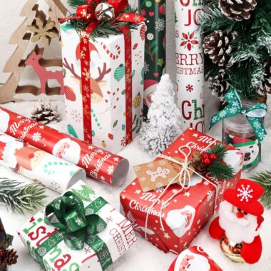 Eco-friendly large size Christmas wrapping paper for gifts