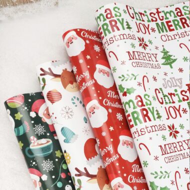 Eco-friendly large size Christmas wrapping paper for gifts