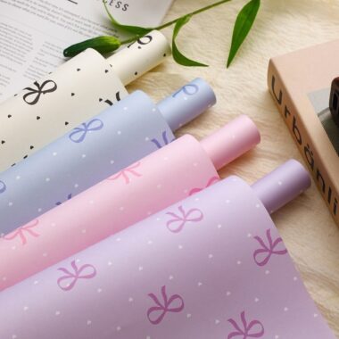Sweet bow style flower wrapping paper for bouquets