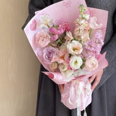 Sweet bow style flower wrapping paper for bouquets