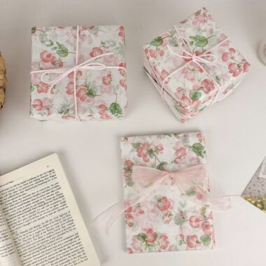 Sweet pink sweet pea floral decorative gift wrapping paper