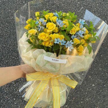 Waterproof vintage bird and floral flower wrapping paper