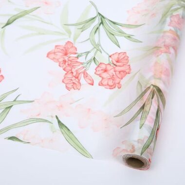 Waterproof vintage bird and floral flower wrapping paper