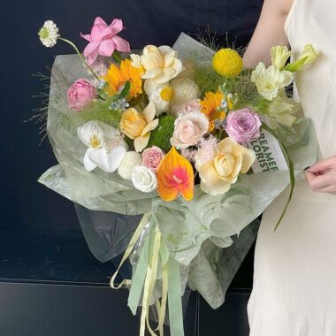 Waterproof vintage bird and floral flower wrapping paper