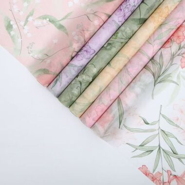 Waterproof vintage bird and floral flower wrapping paper