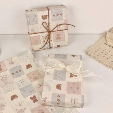 Vintage candy bear cute decorative gift wrapping paper