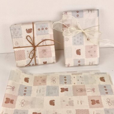 Vintage candy bear cute decorative gift wrapping paper