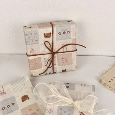 Vintage candy bear cute decorative gift wrapping paper