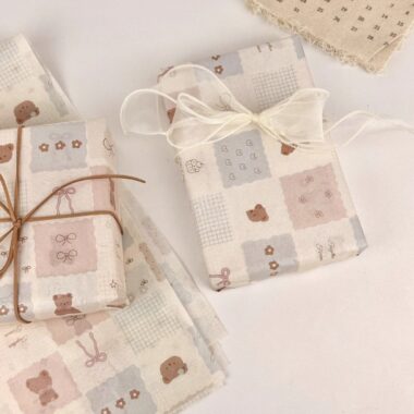 Vintage candy bear cute decorative gift wrapping paper