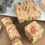 Vintage Christmas tree large kraft wrapping paper for gifts