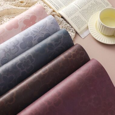 Vintage floral kraft flower wrapping paper for bouquets