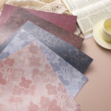 Vintage floral kraft flower wrapping paper for bouquets