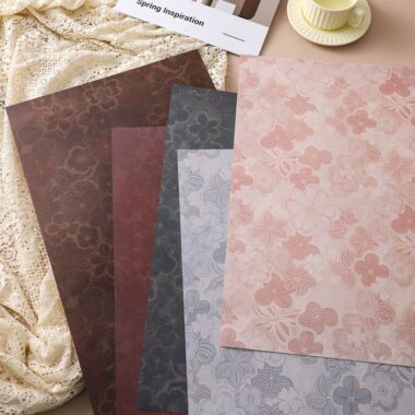 Vintage floral kraft flower wrapping paper for bouquets