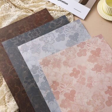 Vintage floral kraft flower wrapping paper for bouquets