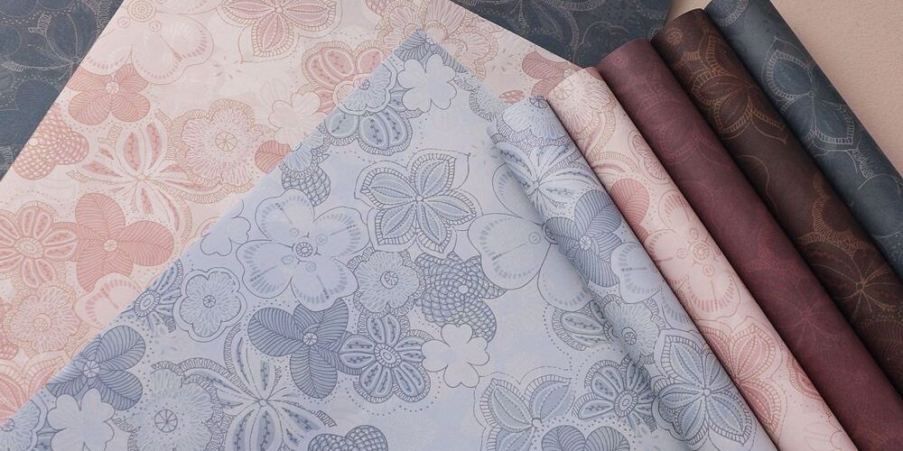 Vintage floral kraft flower wrapping paper for bouquets