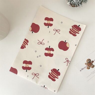 Vintage red apple kraft gift wrapping paper large size