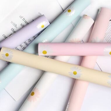 Thick waterproof daisy flower wrapping paper for bouquets
