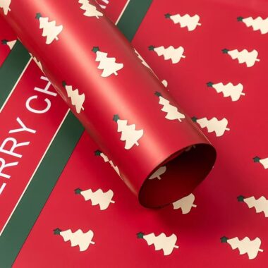 Waterproof plaid Christmas wrapping paper for holiday gifts