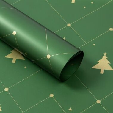 Waterproof plaid Christmas wrapping paper for holiday gifts