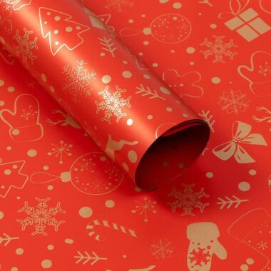 Waterproof plaid Christmas wrapping paper for holiday gifts