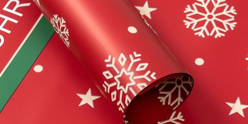 Waterproof plaid Christmas wrapping paper for holiday gifts