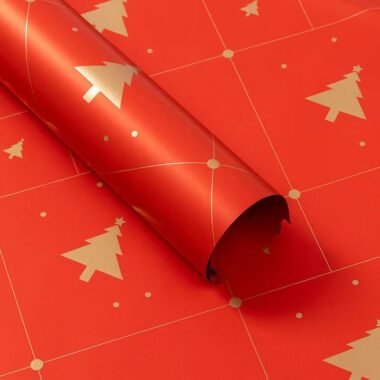 Waterproof plaid Christmas wrapping paper for holiday gifts