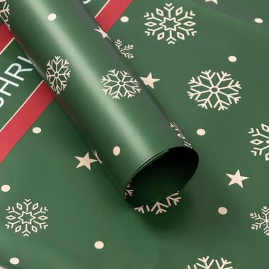 Waterproof plaid Christmas wrapping paper for holiday gifts