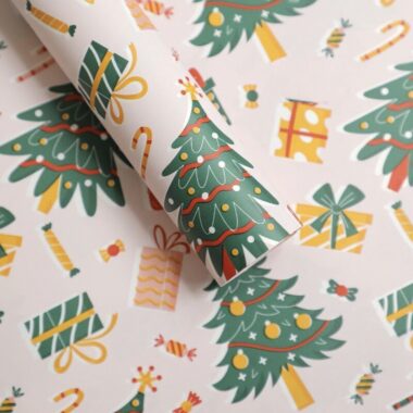 Waterproof thick Christmas wrapping paper for holiday gifts