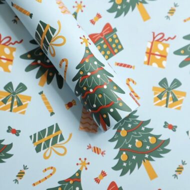 Waterproof thick Christmas wrapping paper for holiday gifts