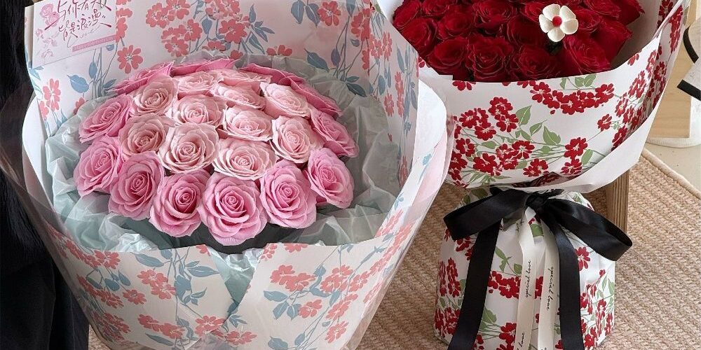 Waterproof thick floral festival flower wrapping paper